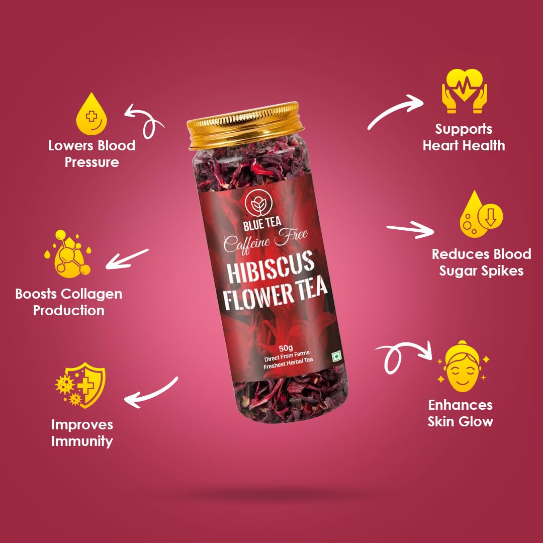 Dried hibiscus petals tea